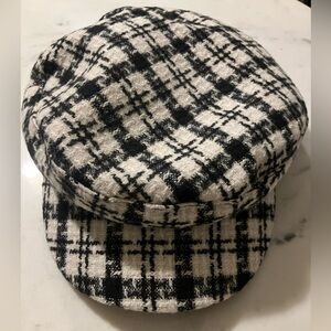 NWT Anthropologie-Checkered Newsboy Hat